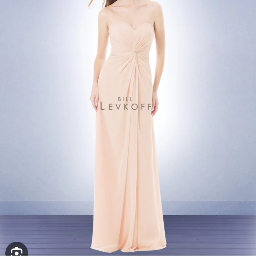NWOT Bill Levkoff 484 Petal Pink Chiffon Bridesmaid Dress
